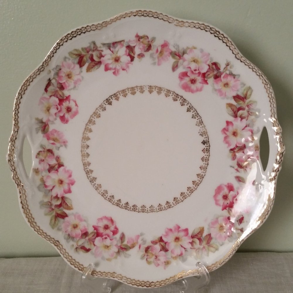 Vintage Bavaria Mignon Z.S. & C. Platter Gold Trim 9 5/8"